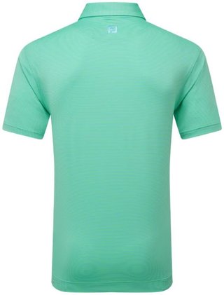 FootJoy Micro Feeder Stripe Lisle herr polo, lagoon/mint