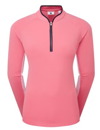 FootJoy 1/4-Zip LS Sun Protection damskjorta, pink lemonade