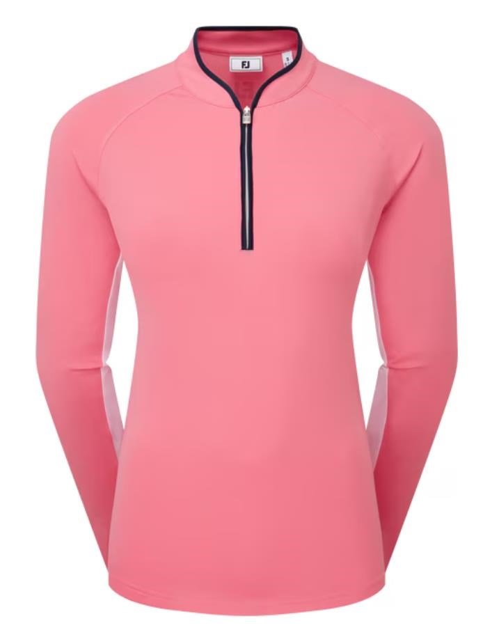 FootJoy 1/4-Zip LS Sun Protection damskjorta, pink lemonade