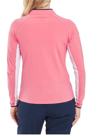 FootJoy 1/4-Zip LS Sun Protection damskjorta, pink lemonade