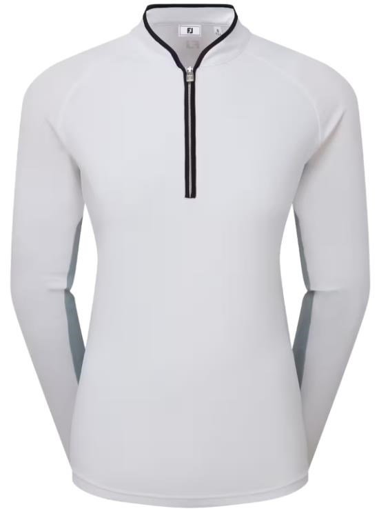 FootJoy 1/4-Zip LS Sun Protection damskjorta, vit