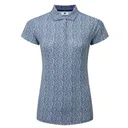 FootJoy Animal Print Cap Sleeve dampolotröja, skyway/white/navy