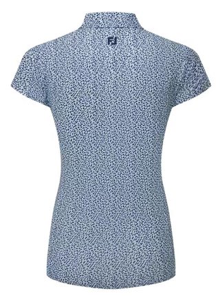 FootJoy Animal Print Cap Sleeve dampolotröja, skyway/white/navy