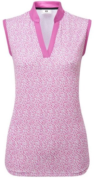 FootJoy Animal Print Sleeveless dampolo, berry