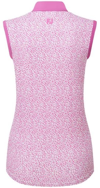 FootJoy Animal Print Sleeveless dampolo, berry