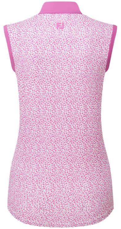 FootJoy Animal Print Sleeveless dampolo, berry