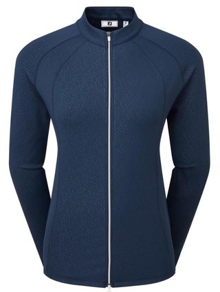 FootJoy Embossed Full-Zip Midlayer dam sweatshirt, navy