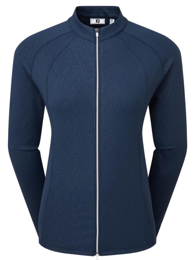 FootJoy Embossed Full-Zip Midlayer dam sweatshirt, navy