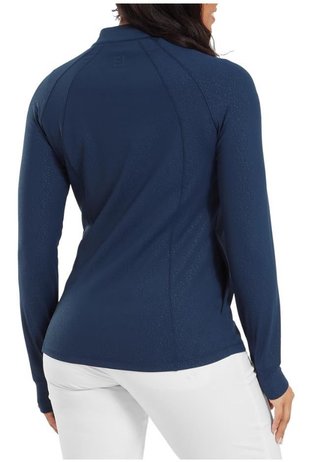 FootJoy Embossed Full-Zip Midlayer dam sweatshirt, navy
