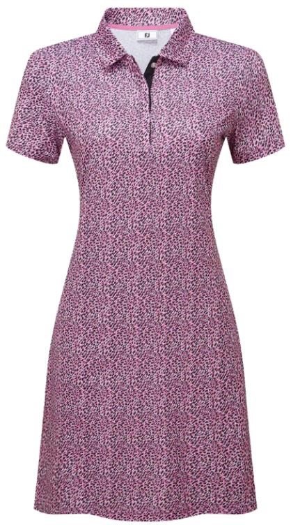 FootJoy Animal Print damklänning, white/berry/black