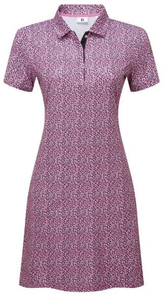 FootJoy Animal Print damklänning, white/berry/black