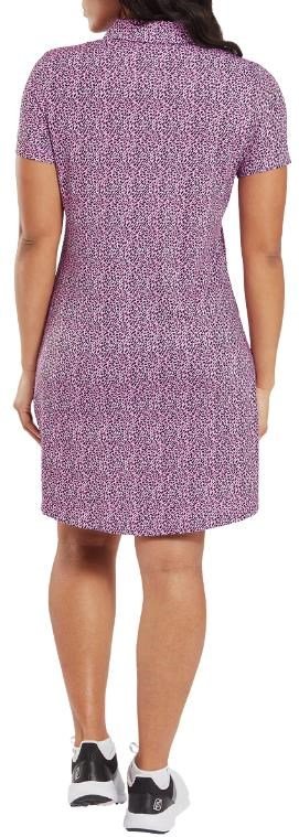 FootJoy Animal Print damklänning, white/berry/black