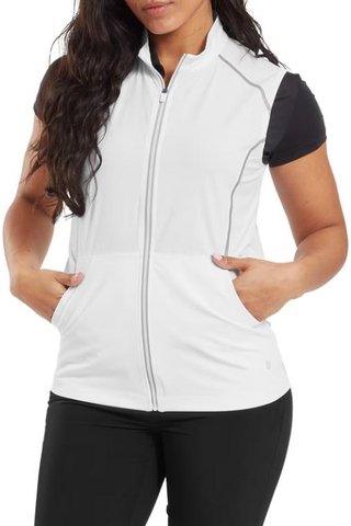 FootJoy TempoSeries Full-Zip damväst, vit/silver
