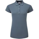 FootJoy Cap Sleeve Lisle dam polo, heather navy