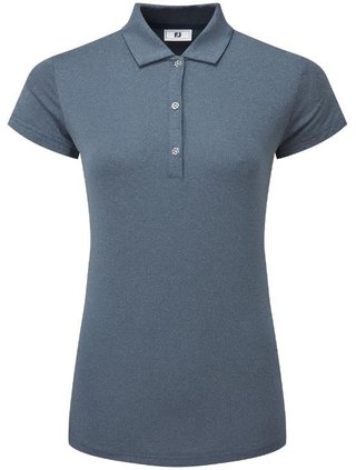 FootJoy Cap Sleeve Lisle dam polo, heather navy