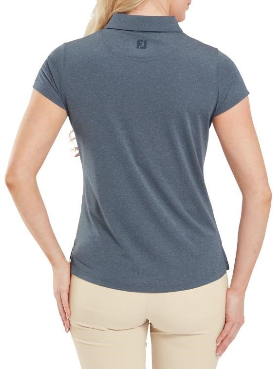 FootJoy Cap Sleeve Lisle dam polo, heather navy