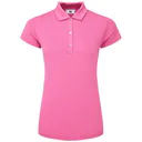 FootJoy Cap Sleeve Lisle dam polo, heather hot pink