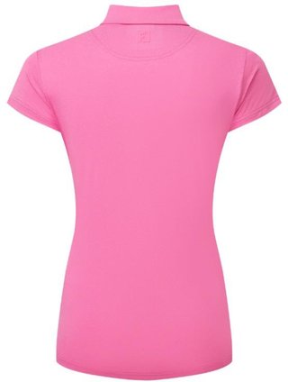 FootJoy Cap Sleeve Lisle dam polo, heather hot pink