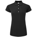 FootJoy Cap Sleeve Lisle dam polo, svart