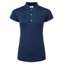 FootJoy Painted Floral Cap Sleeve Lisle dam polo, navy