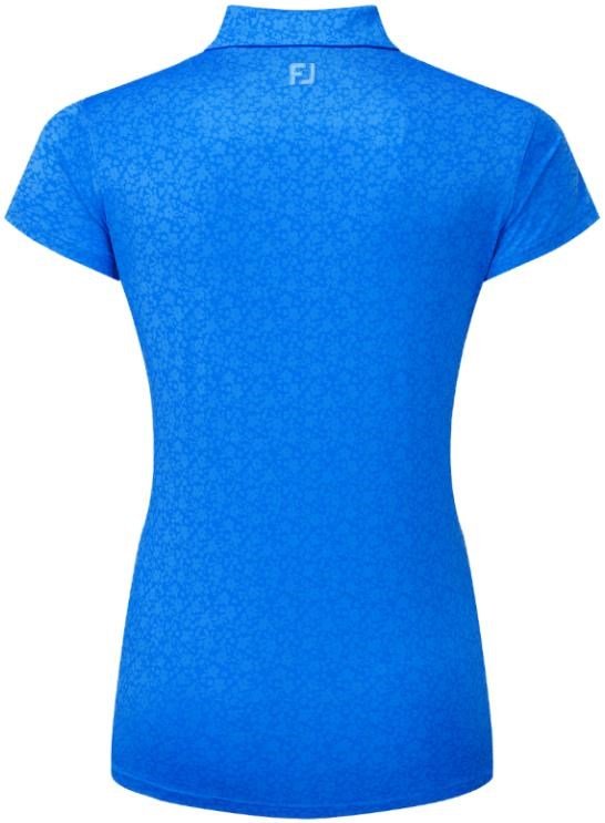 FootJoy Painted Floral Cap Sleeve Lisle dampolo, kobolt