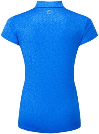 FootJoy Painted Floral Cap Sleeve Lisle dampolo, kobolt