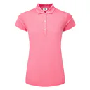 FootJoy Painted Floral Cap Sleeve Lisle dampolo, pink lemonade