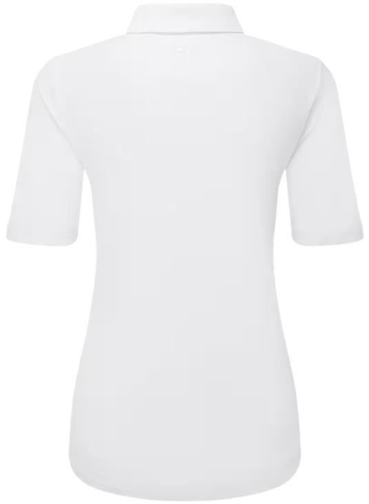 FootJoy Half Sleeve Ruched Lisle dampolo, vit