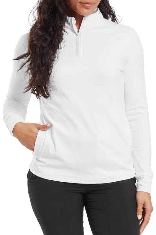 FootJoy Half-Zip Midlayer damtröja, vit