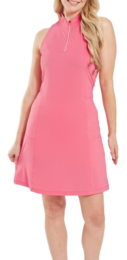 FootJoy 1/4-Zip Sleeveless damklänning, pink lemonade
