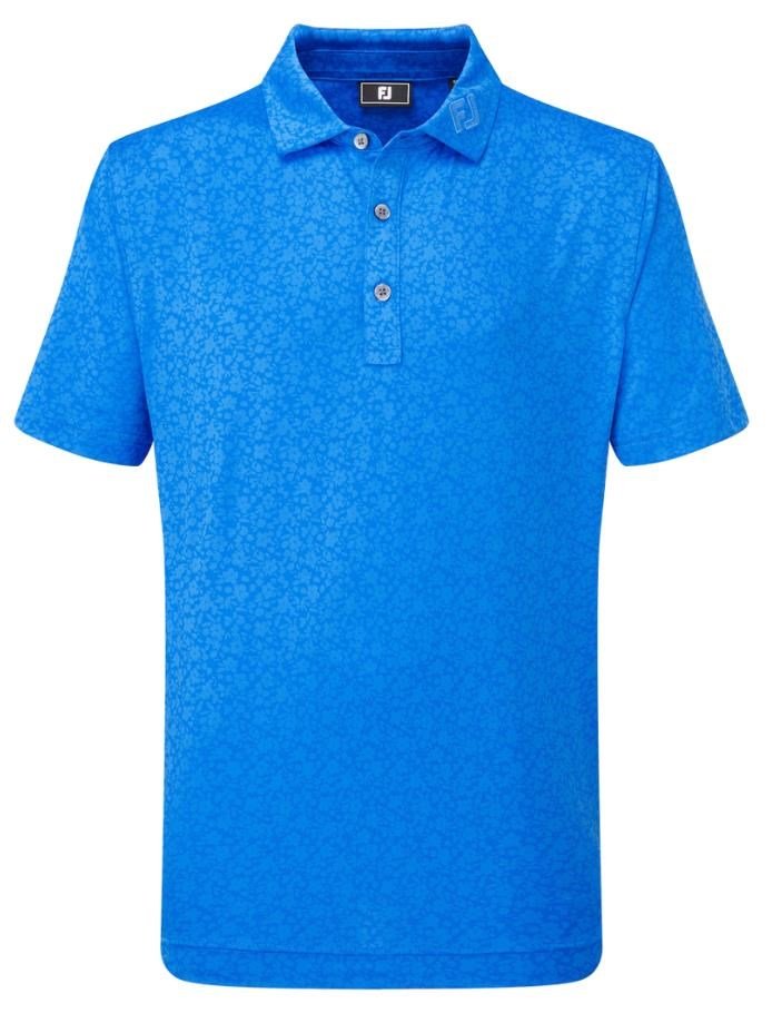 FootJoy Painted Floral Lisle junior polo, kobolt