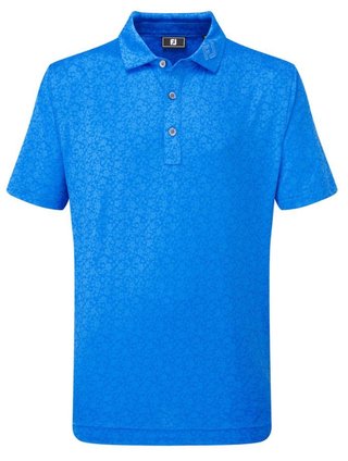 FootJoy Painted Floral Lisle junior polo, kobolt