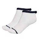 FootJoy ProDry Pom-Pom damstrumpor, vit/marinblå