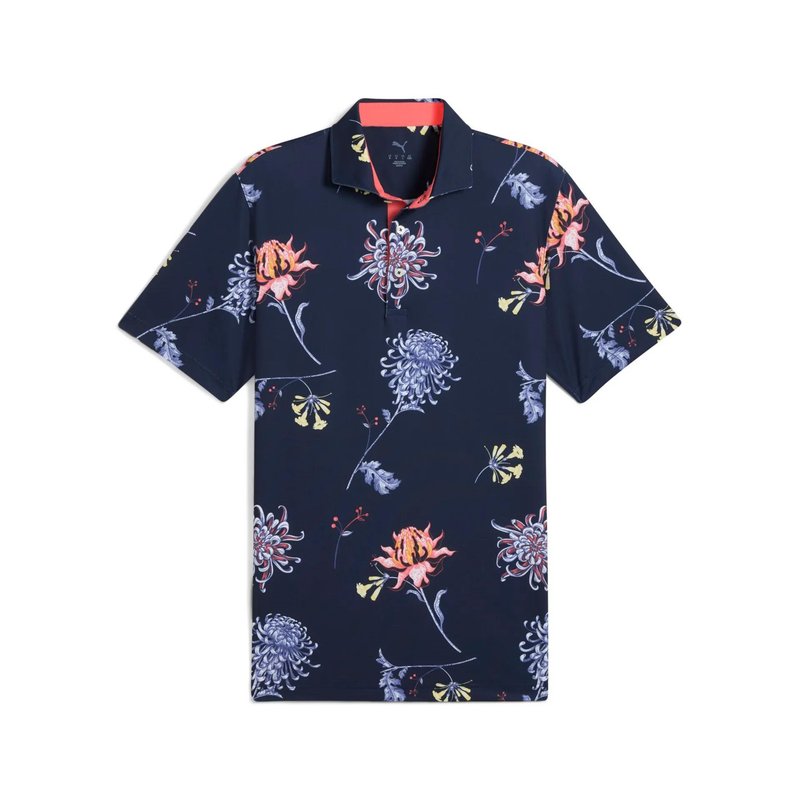 Puma Mattr Dahlia herr polo, deep navy/blue horizon