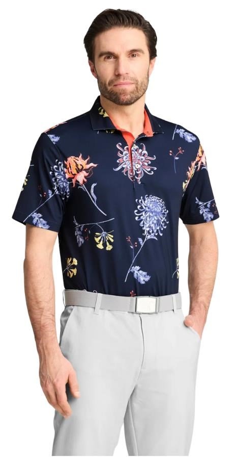 Puma Mattr Dahlia herr polo, deep navy/blue horizon