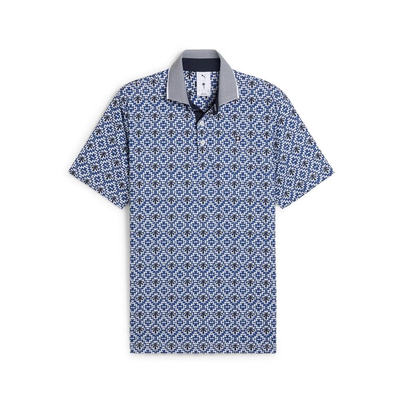 Puma X PTC Tile herr polo, white glow/deep navy