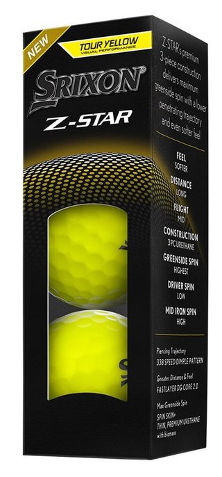 Srixon Z-STAR golfbollar, gula