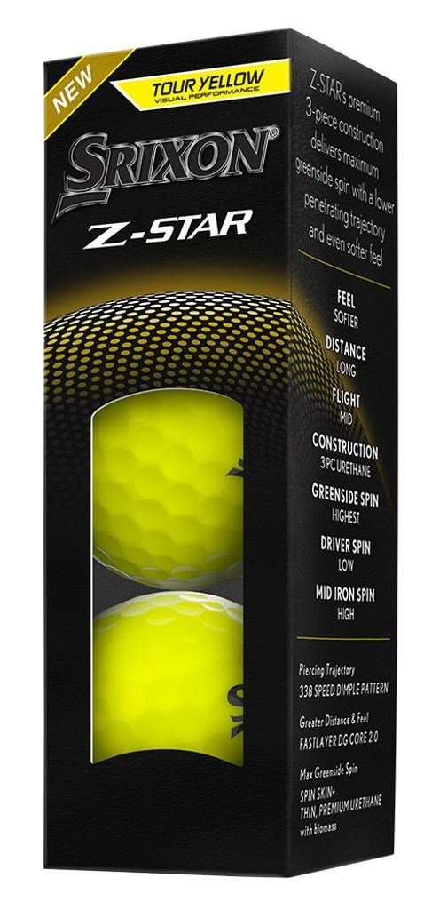 Srixon Z-STAR golfbollar, gula
