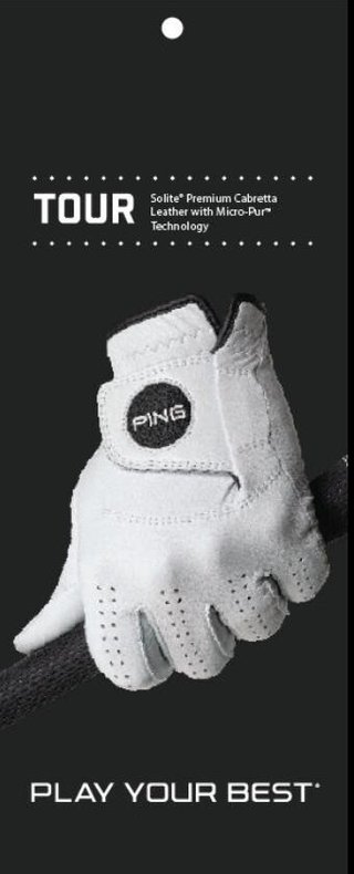 PING Tour herr golfhandske, vit