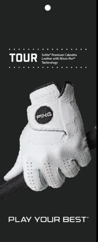 PING Tour herr golfhandske, vit