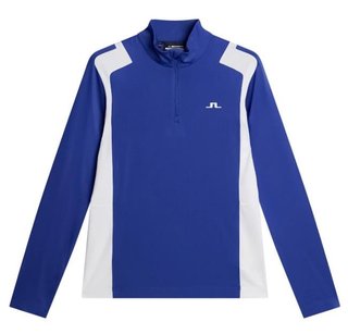J.Lindeberg Lukas Quarter Zip herr sweatshirt, clematis blue