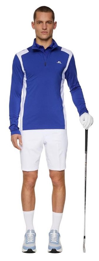 J.Lindeberg Lukas Quarter Zip herr sweatshirt, clematis blue