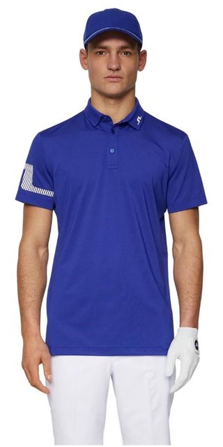 J.Lindeberg Heath Strike herr polo, clematis blue