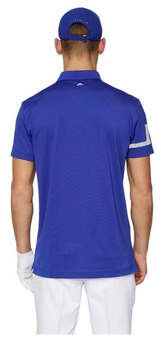 J.Lindeberg Heath Strike herr polo, clematis blue