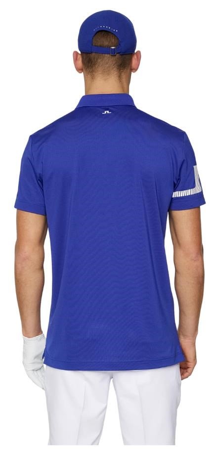 J.Lindeberg Heath Strike herr polo, clematis blue