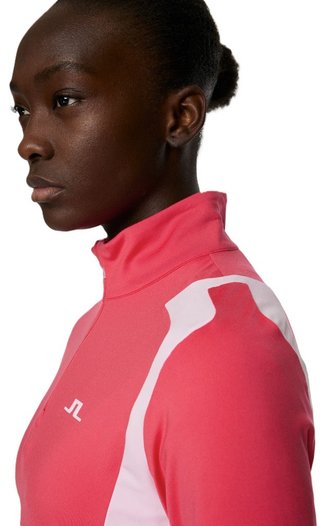 J.Lindeberg Mae Quarter Zip Mid damtröja, azalea