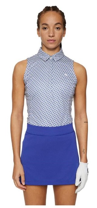 J.Lindeberg Dena Print Sleeveless dam topp, tour geo moonbeam
