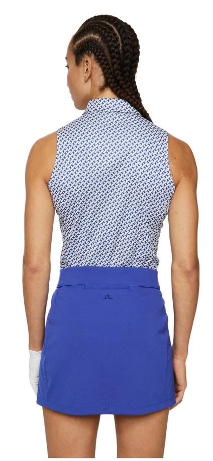 J.Lindeberg Dena Print Sleeveless dam topp, tour geo moonbeam