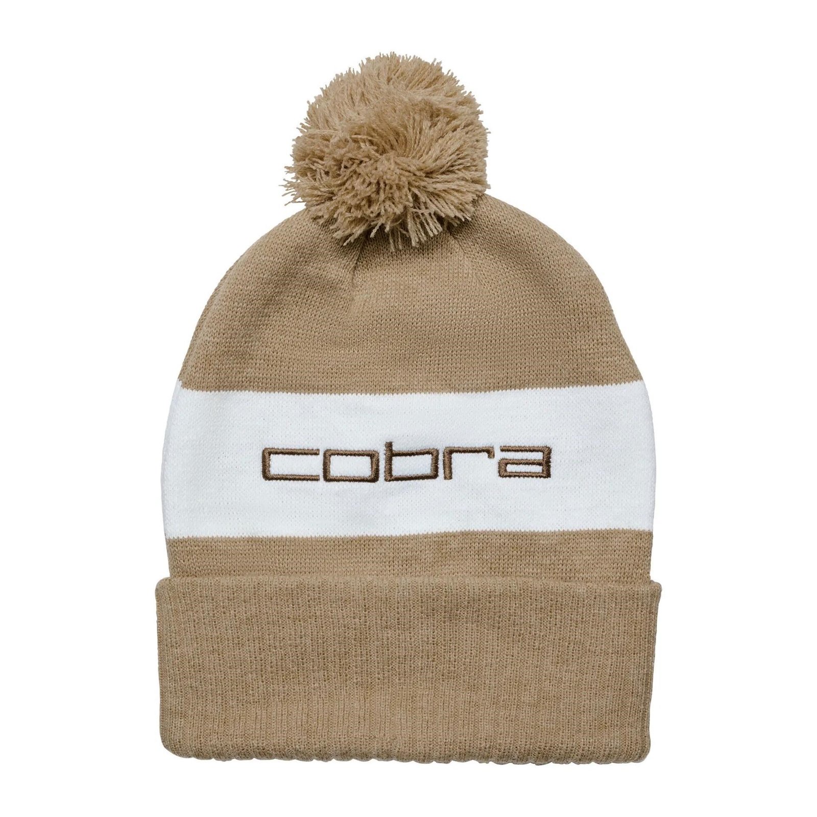 Cobra Pom Beanie vintermössa, light sand/white glow