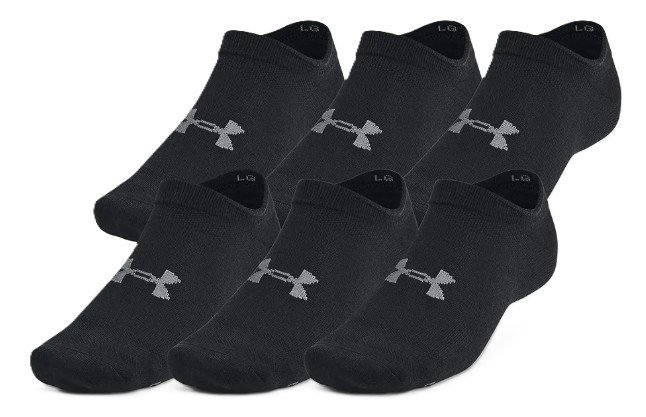 Under Armour Essential No Show unisex strumpor (6 par), svarta